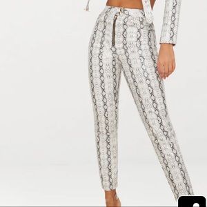 Grey Snake Print Pants From Prettylittlething